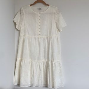 White madewell babydoll dress never worn